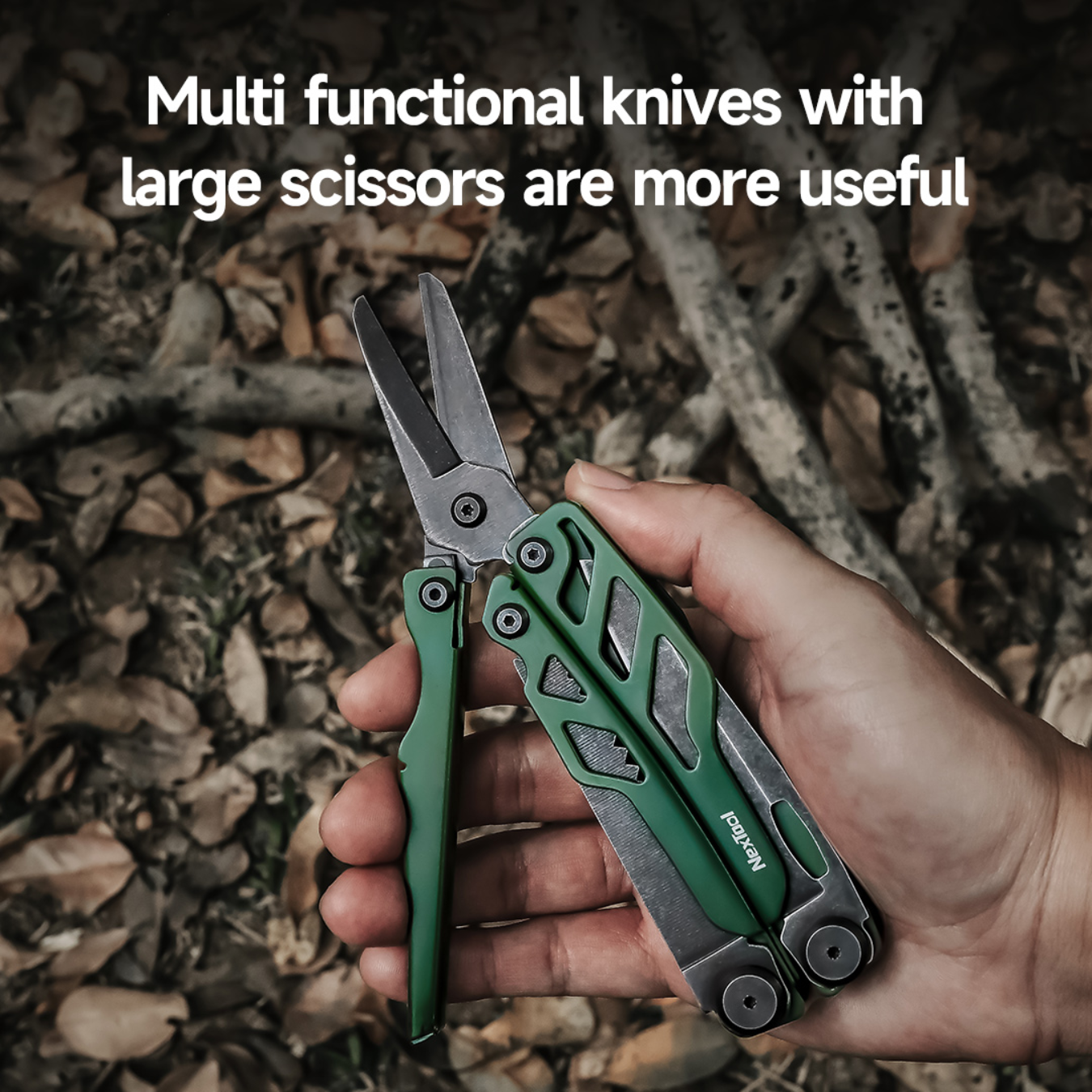 NexTool Flagship Pro 16-in-1 Steel Full Size Pliers Scissors Multitool
