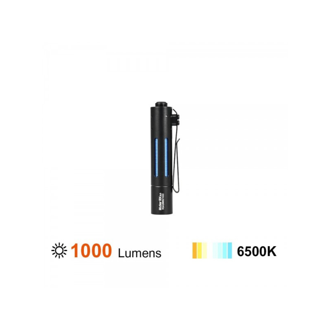 Acebeam Rider Rx Acebeam Rider RX 2.0 AL Black Fidget 6500K Cool White LED 1000 Lumens ...