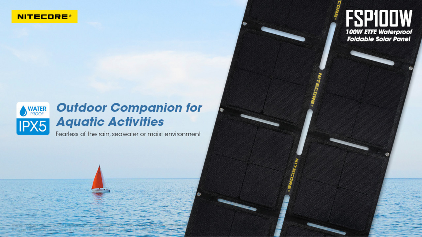 Nitecore FSP100W 100W ETFE Waterproof Foldable Solar Panel