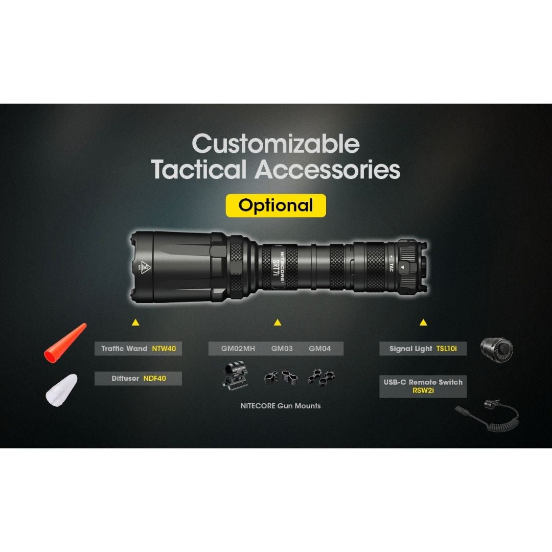 Nitecore SRT7i LUMINUS SFT-70 LED SmartRing Rechargeable Tactical Flashlight