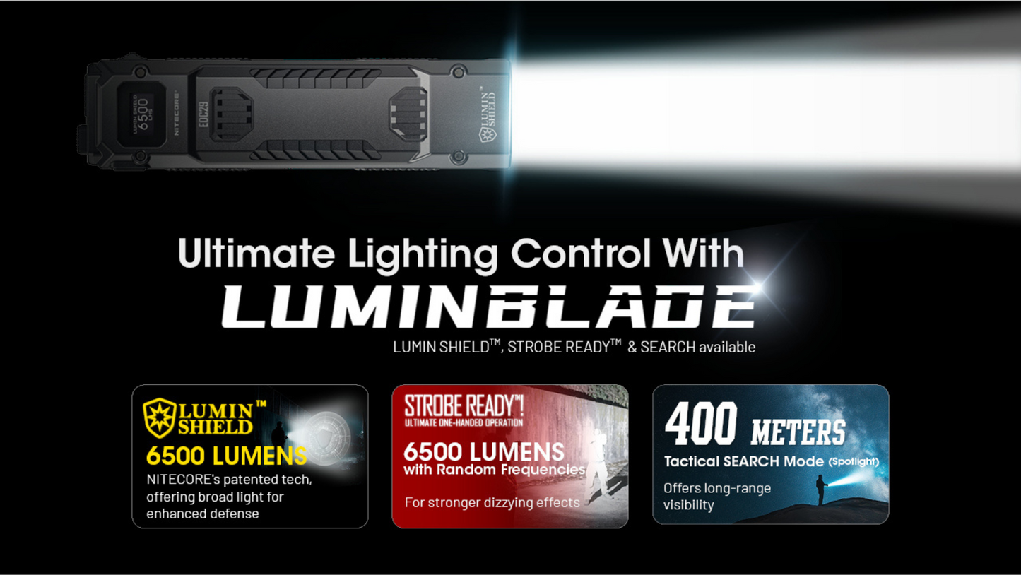 Nitecore EDC29 NiteLab UHi2 20 MAX LED 6500L Ultra Slim High Performance EDC Rechargeable Flashlight