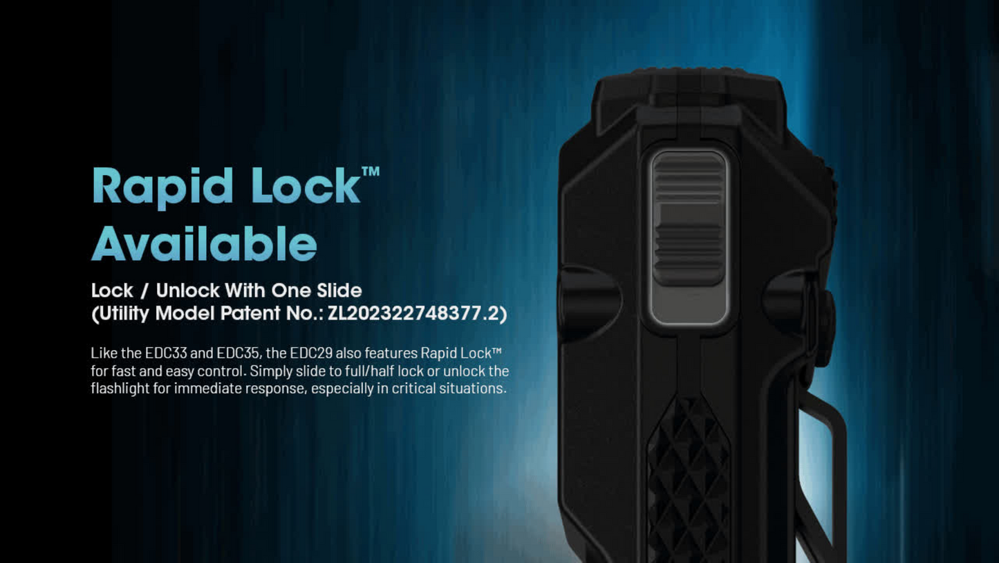 Nitecore EDC29 NiteLab UHi2 20 MAX LED 6500L Ultra Slim High Performance EDC Rechargeable Flashlight