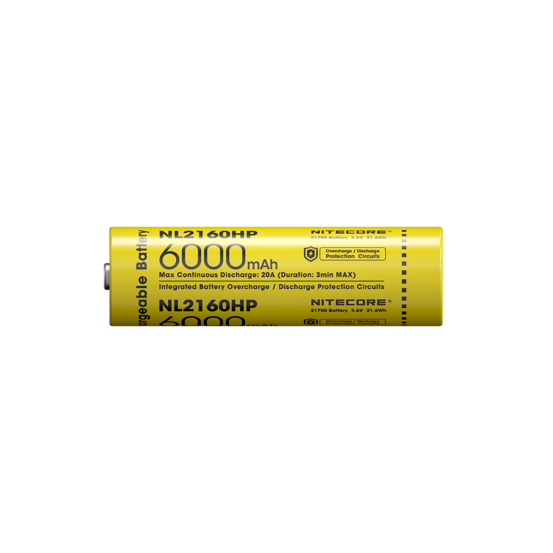 Nitecore 21700 6000mAh 20A 3.6V Rechargeable Li-ion Battery NL2160HP