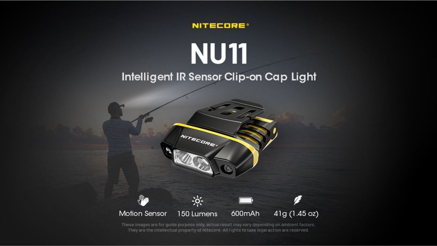 Nitecore NU11 150L Motion Sensor Rechargeable Clip-on Cap Light Headlamp