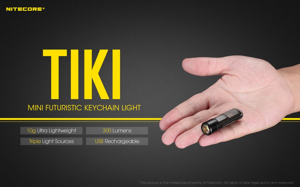 Nitecore TIKI LE  300 Lumens TYPE-C Rechargeable Keychain Flashlight