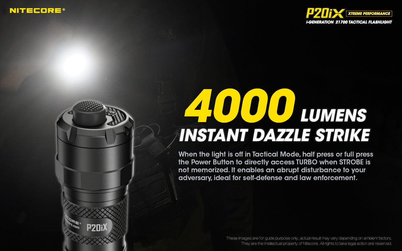 NITECORE P20IX 4000 LUMENS USB RECHARGEABLE FLASHLIGHT