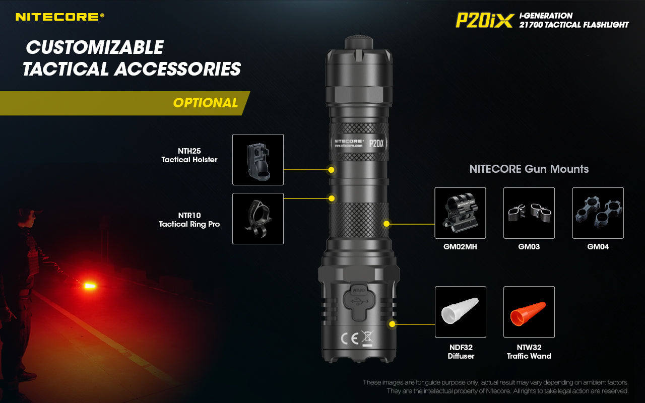 NITECORE P20IX 4000 LUMENS USB RECHARGEABLE FLASHLIGHT