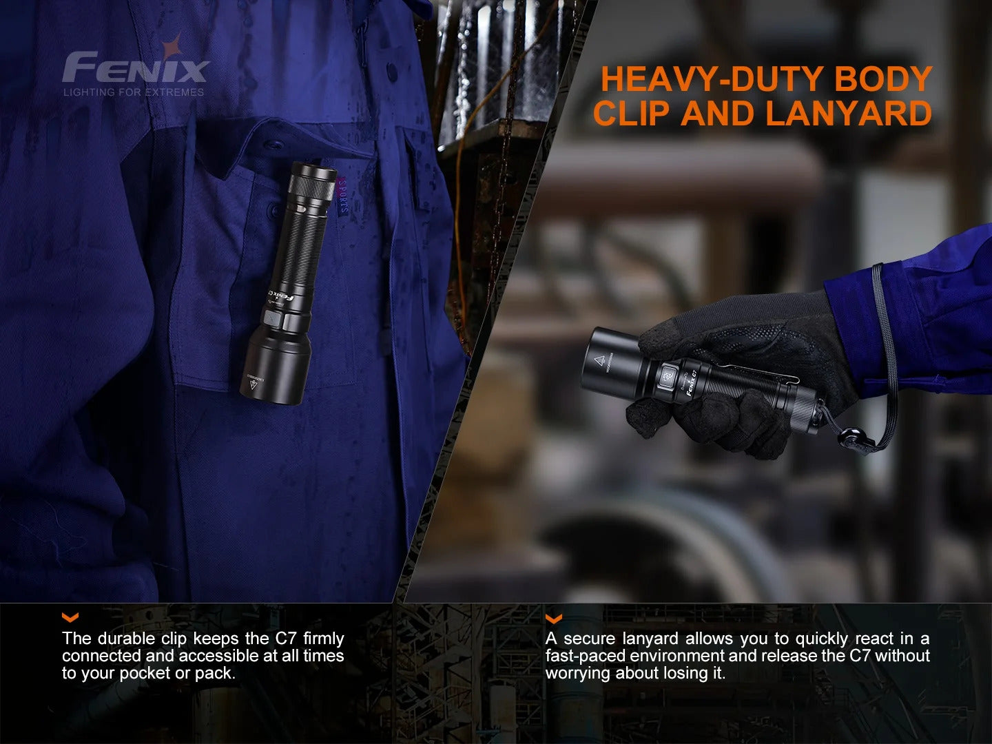 Fenix C7 V2.0 Luminus SFT70 Gen2 LED 3300L Rechargeable Flashlight
