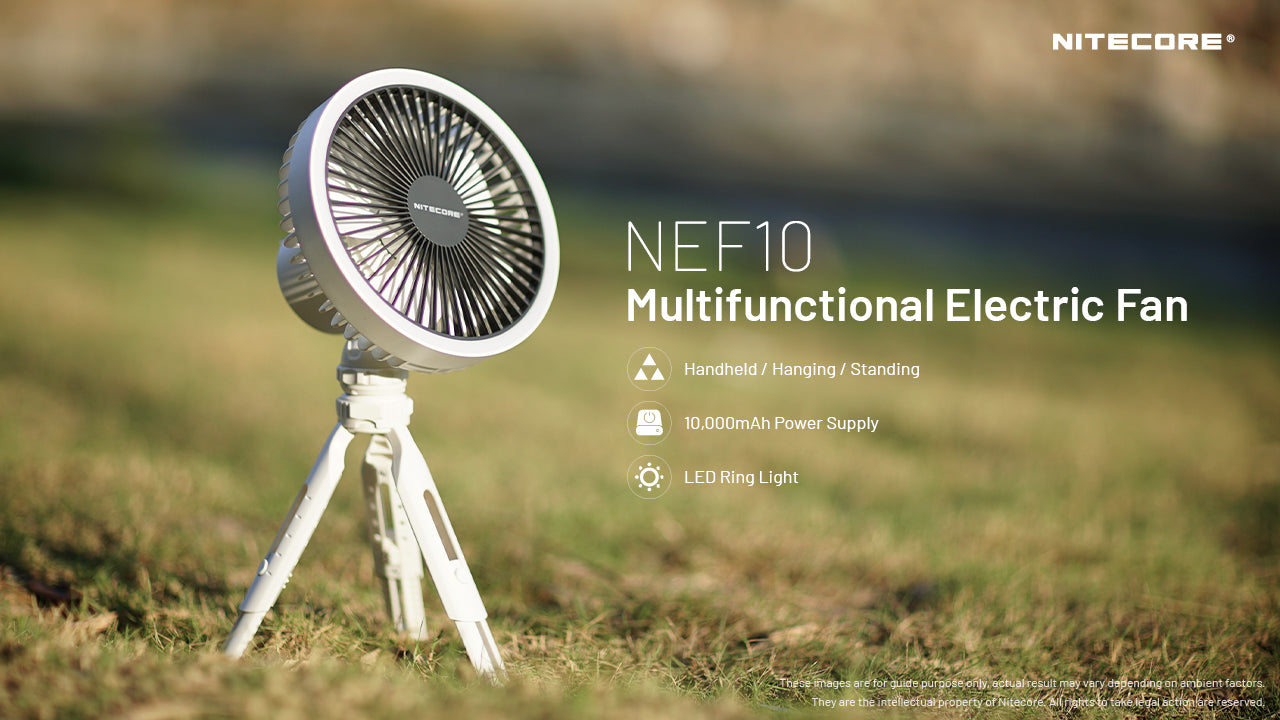 Nitecore NEF10 Multipurpose Portable Fan Built-in 10,000mAh Powerbank Battery