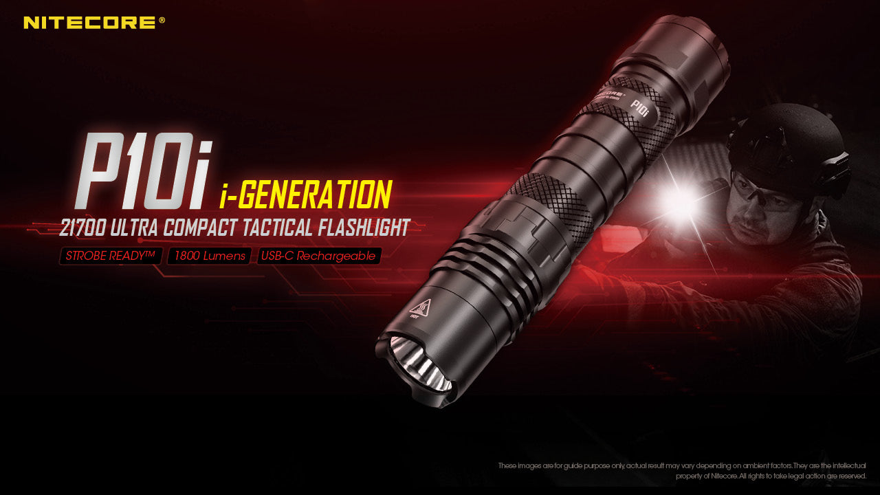 Nitecore P10i Luminus SST-40-W LED 1800L USB Rechargeable Flashlight