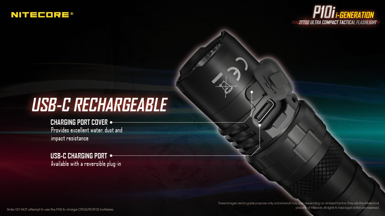 Nitecore P10i Luminus SST-40-W LED 1800L USB Rechargeable Flashlight