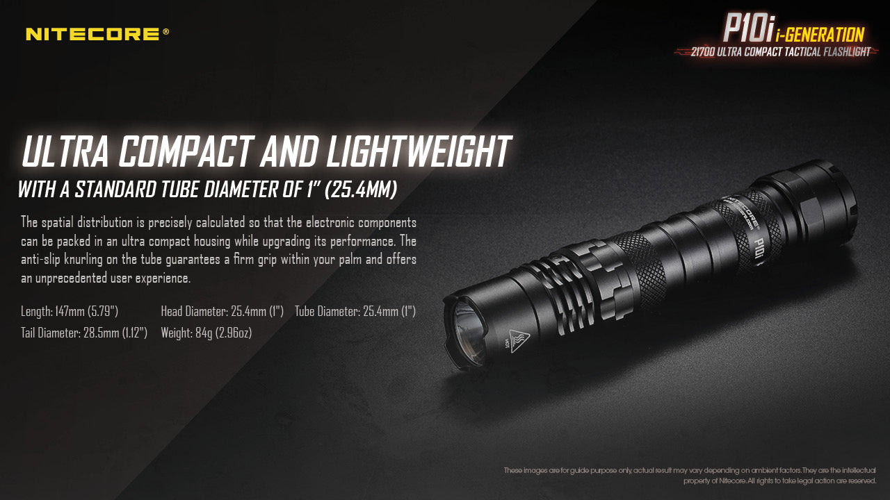 Nitecore P10i Luminus SST-40-W LED 1800L USB Rechargeable Flashlight
