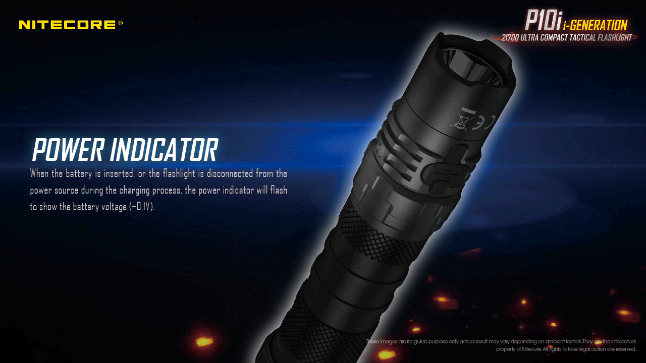 Nitecore P10i Luminus SST-40-W LED 1800L USB Rechargeable Flashlight