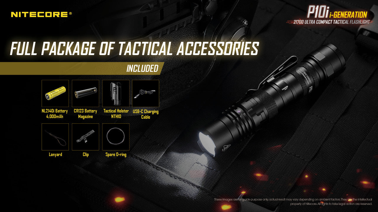 Nitecore P10i Luminus SST-40-W LED 1800L USB Rechargeable Flashlight