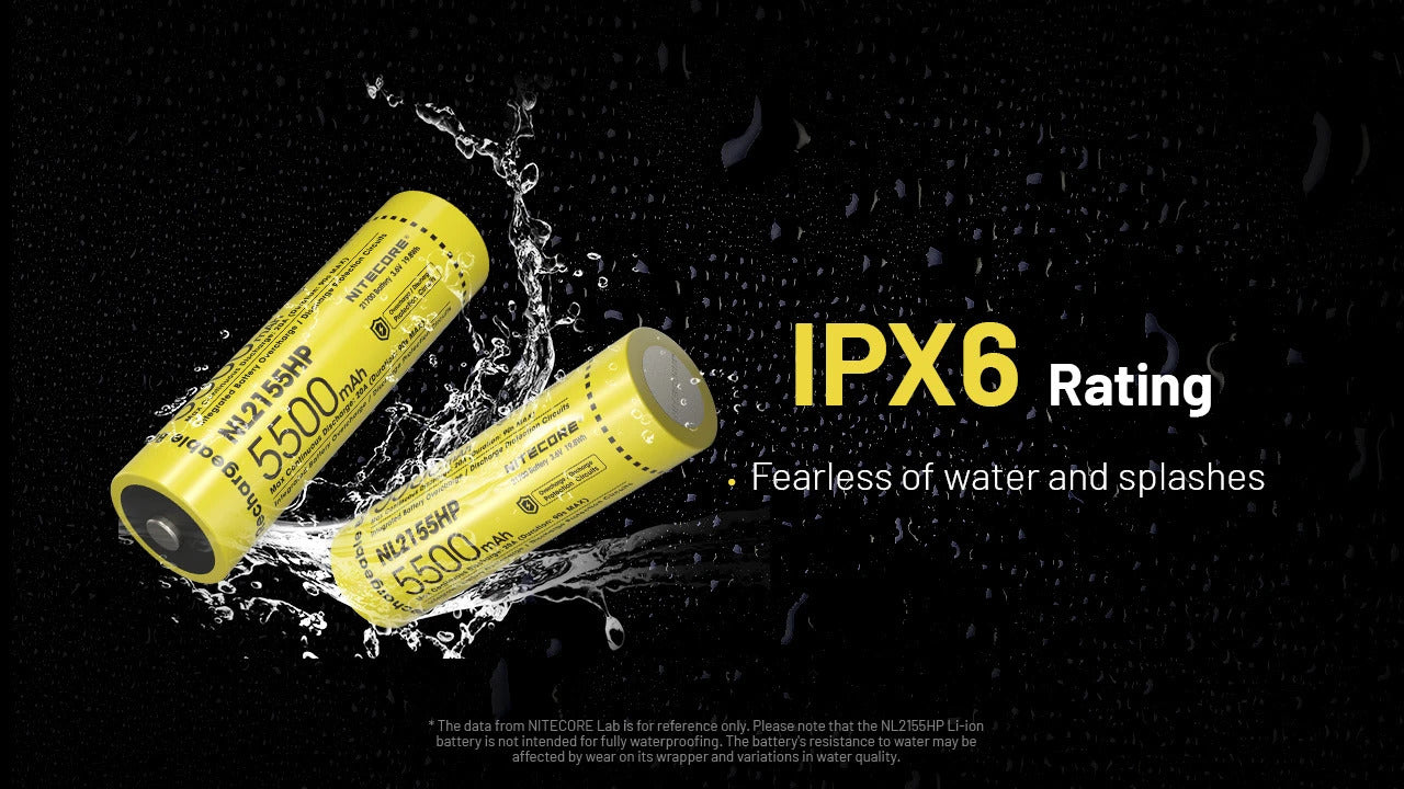 Nitecore 21700 5500mAh 20A 3.6V Rechargeable Protected Li-ion Battery NL2155HP