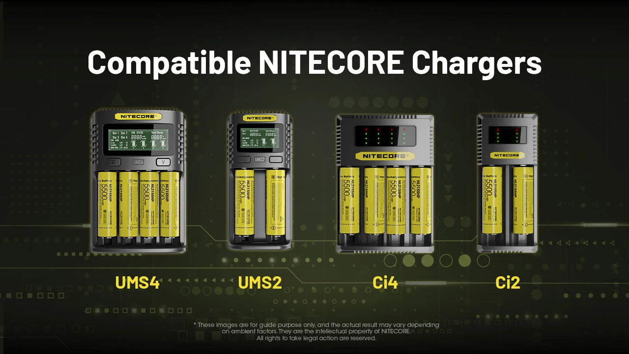 Nitecore 21700 5500mAh 20A 3.6V Rechargeable Protected Li-ion Battery NL2155HP