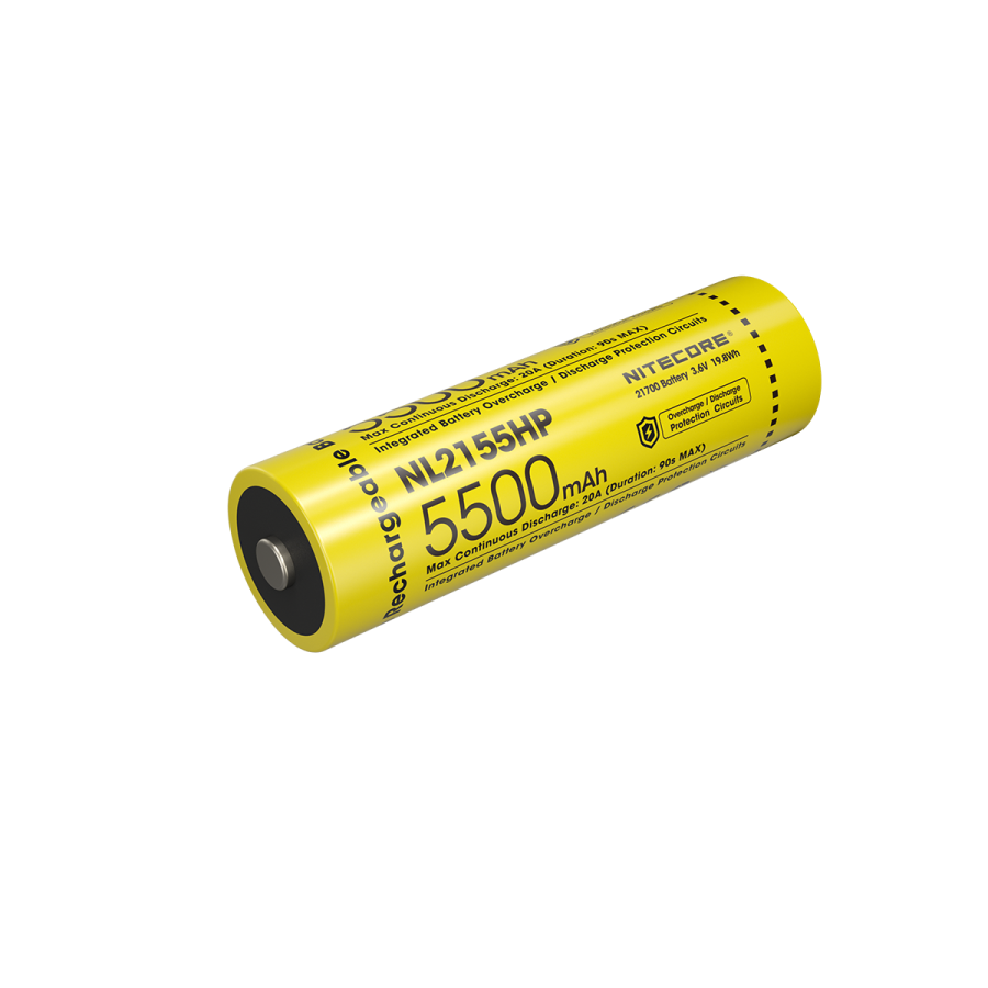 Nitecore 21700 5500mAh 20A 3.6V Rechargeable Protected Li-ion Battery NL2155HP