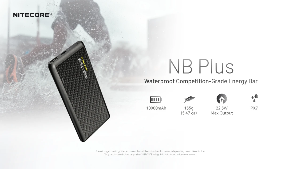 Nitecore NB Plus 10000mAh Waterproof Energy Bar Power Bank