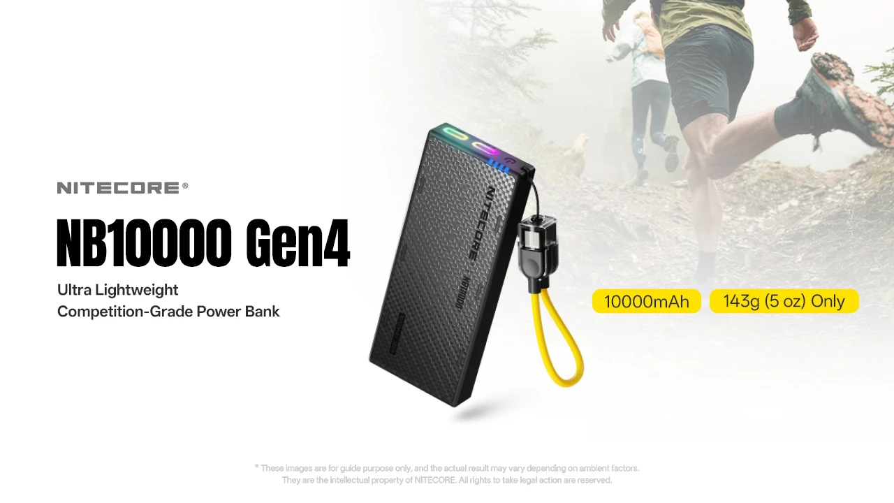 Nitecore NB10000 Gen4 Quick-Charge Dual USB-C Port 10000mAh Power Bank