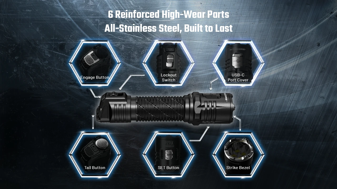 Nitecore P27iX 5000L 4xNiteLab M515S LED Rechargeable Flashlight