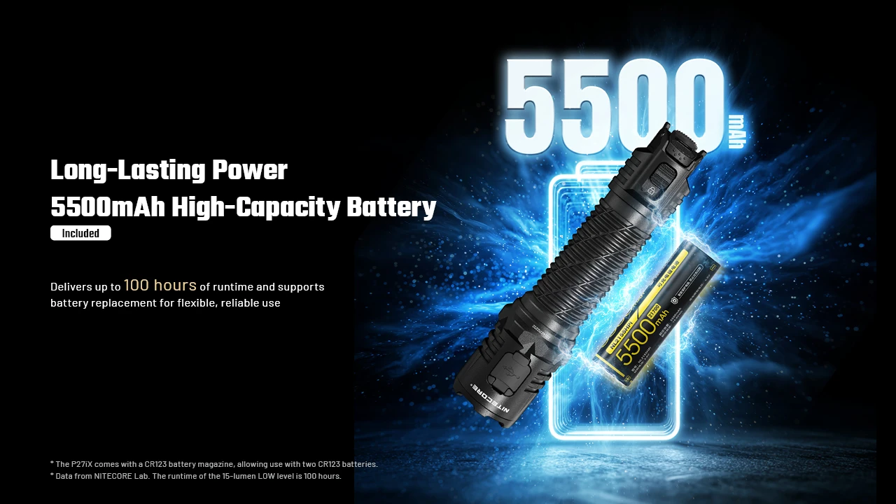 Nitecore P27iX 5000L 4xNiteLab M515S LED Rechargeable Flashlight