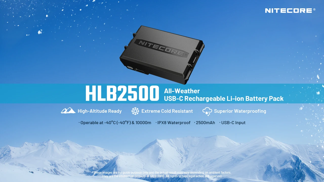 NITECORE HLB2500 2500Mah Li-ion Rechargeable Battery Pack for HA29UHE,HA27UHE