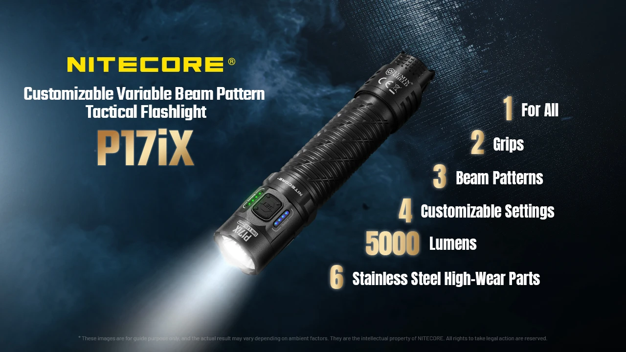 Nitecore P17iX 5000L 4xNiteLab M515S LED Rechargeable Flashlight