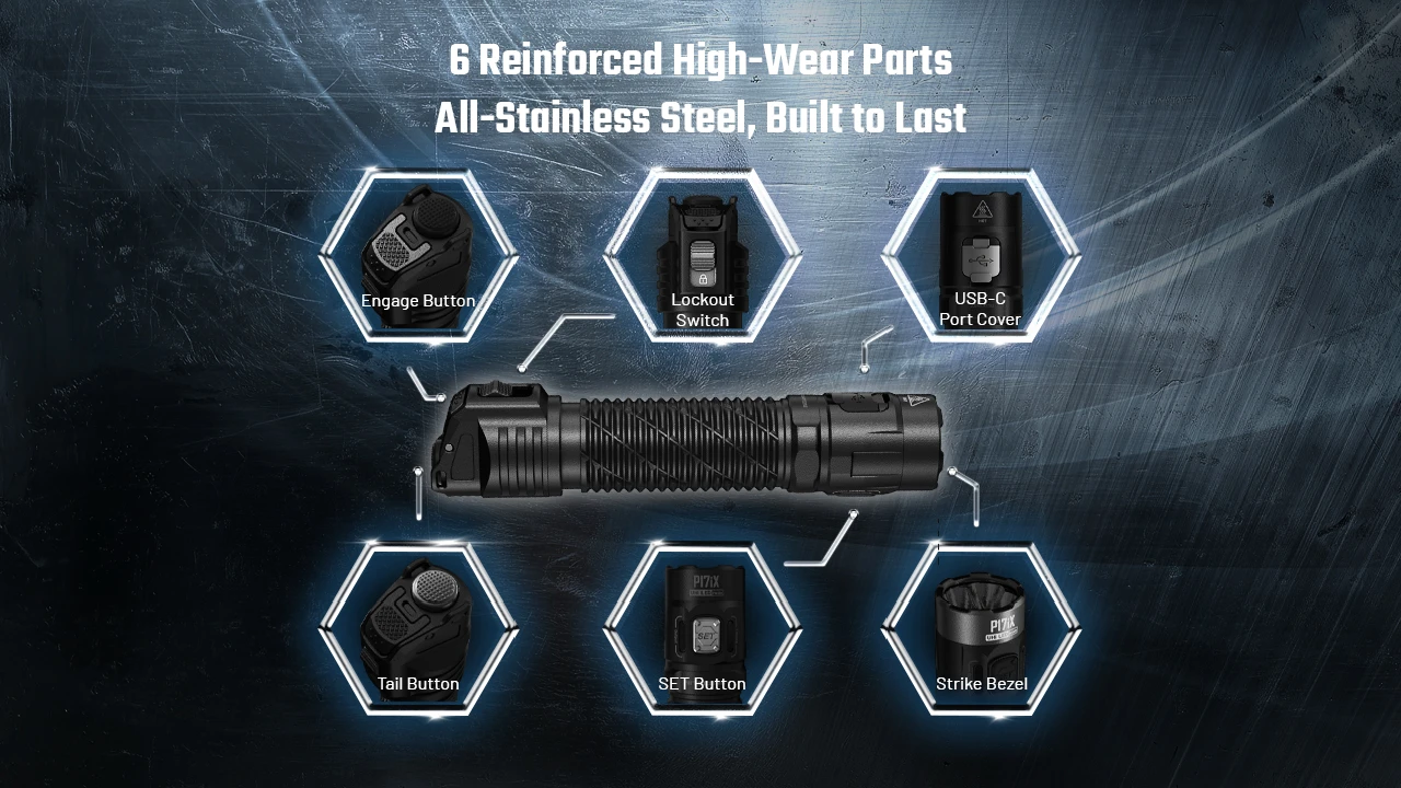 Nitecore P17iX 5000L 4xNiteLab M515S LED Rechargeable Flashlight