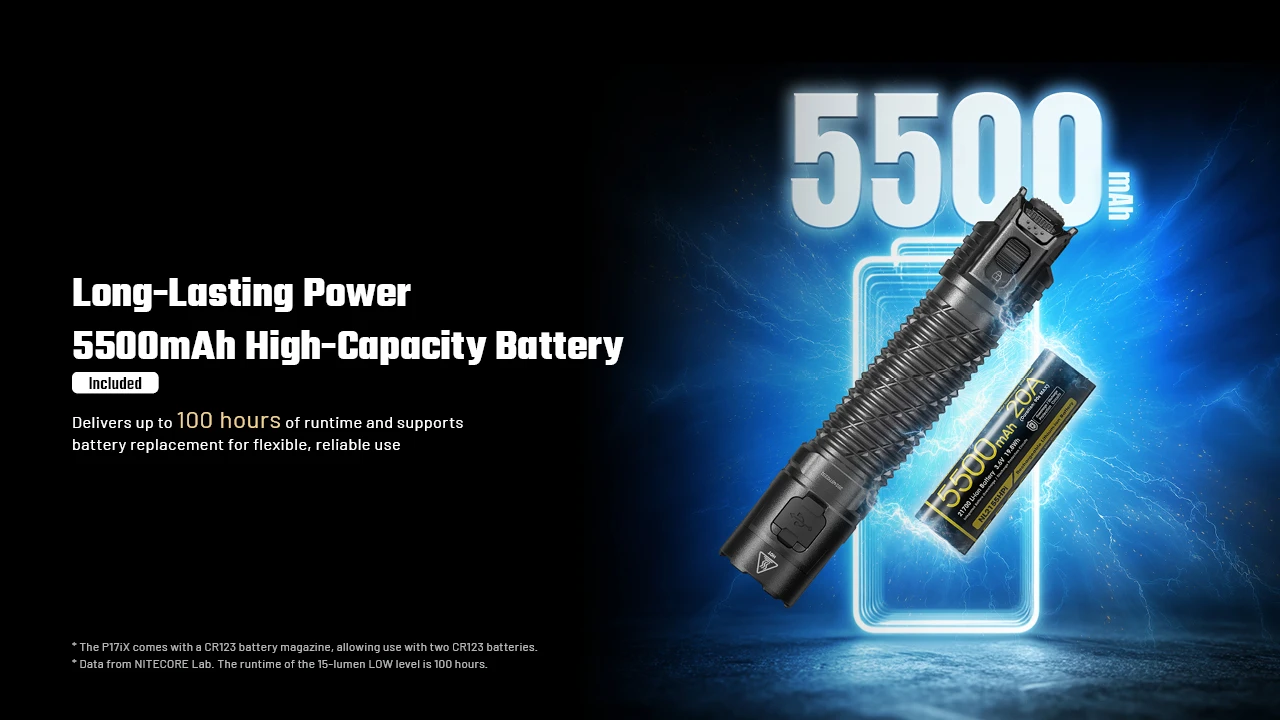 Nitecore P17iX 5000L 4xNiteLab M515S LED Rechargeable Flashlight