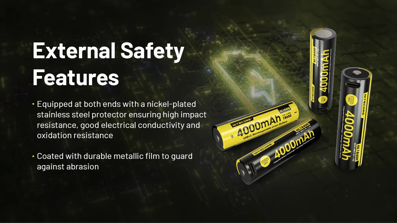 Nitecore 18650 4000mAh Protected Li-ion Rechargeable Battery NL1840R