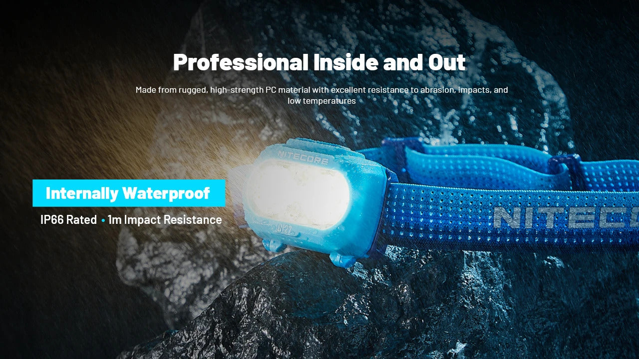 Nitecore UT27 MB (Blue) 800L Four Light Sources Lightweight Trail Running Headlamp (1 x HLB1500)