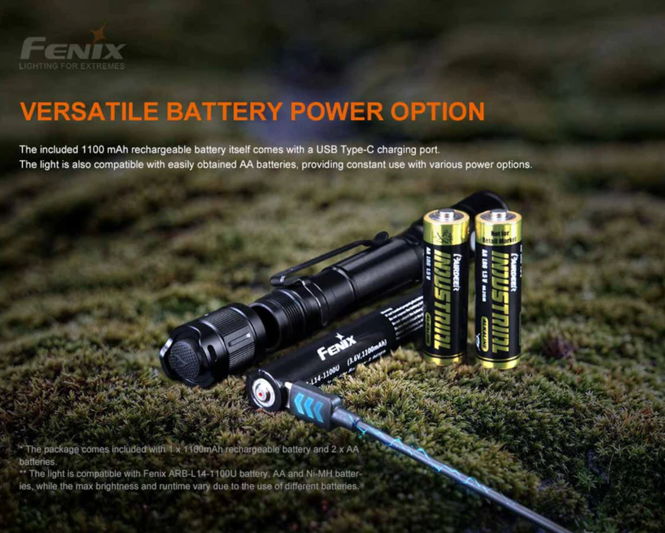 Fenix LD22 V2.0 Luminus SST20 WXS LED 800L Rechargeable Flashlight