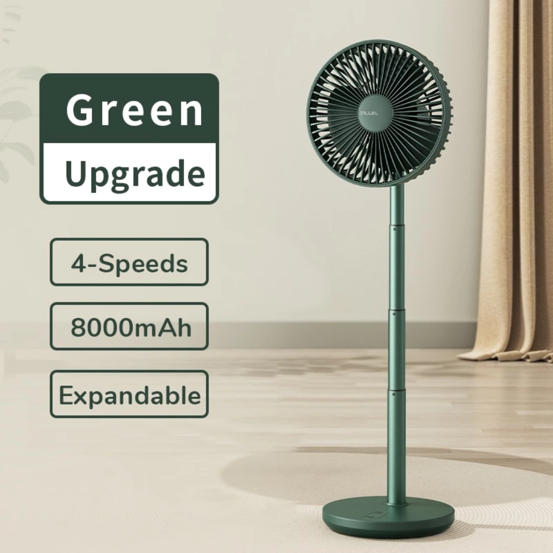 JISULIFE Rechargeable Fan Table USB Stand Portable Oscillating Extendable Fan (8000mAh)