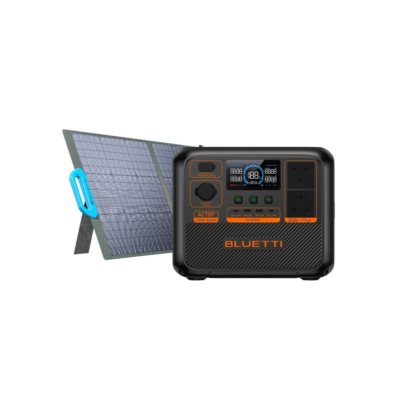 BLUETTI AC70P Portable Power Station (1000W/864Wh)