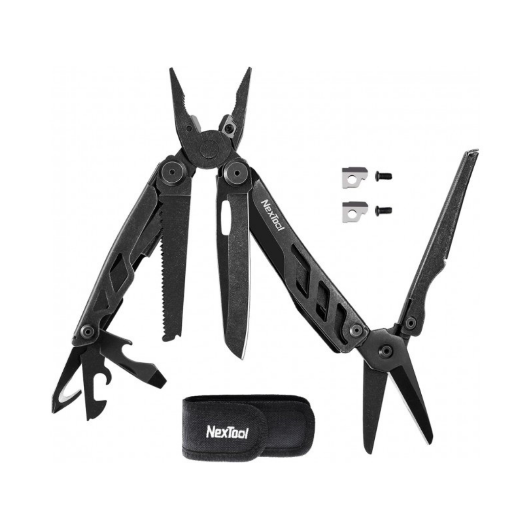 NexTool 16-in-1 Flagship Pro (Dark) NE20120 Steel Full Size Pliers Scissors Multitool