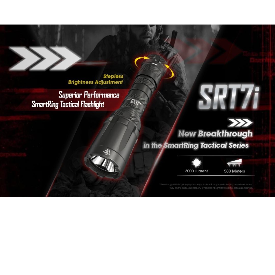 Nitecore SRT7i LUMINUS SFT-70 LED SmartRing Rechargeable Tactical Flashlight