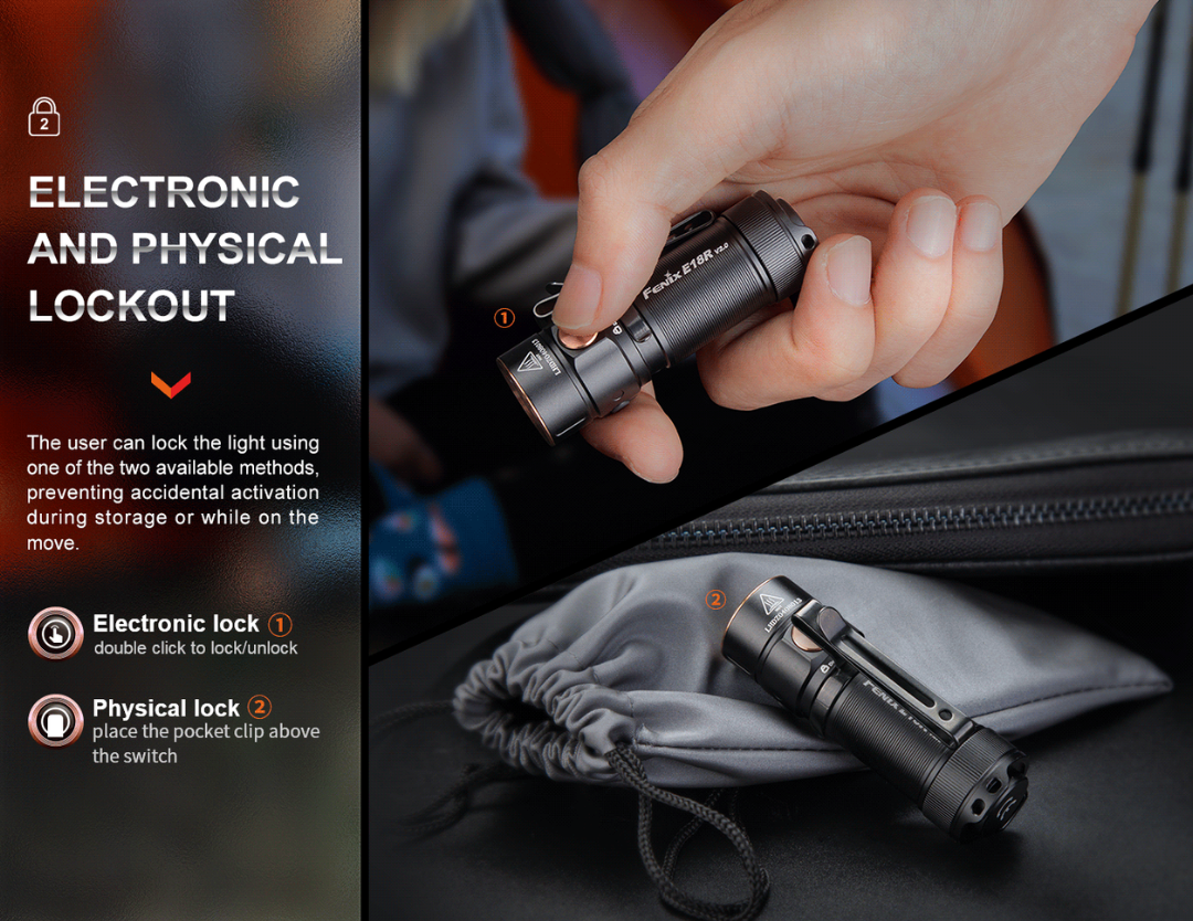 Fenix E18R V2.0 Luminus SST40 LED 1200L Rechargeable Flashlight