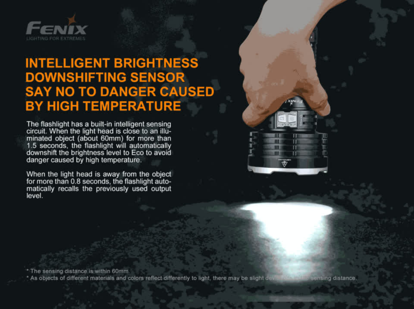Fenix LR50R 4 x Luminus SST70 LED 12000L Rechargeable Flashlight