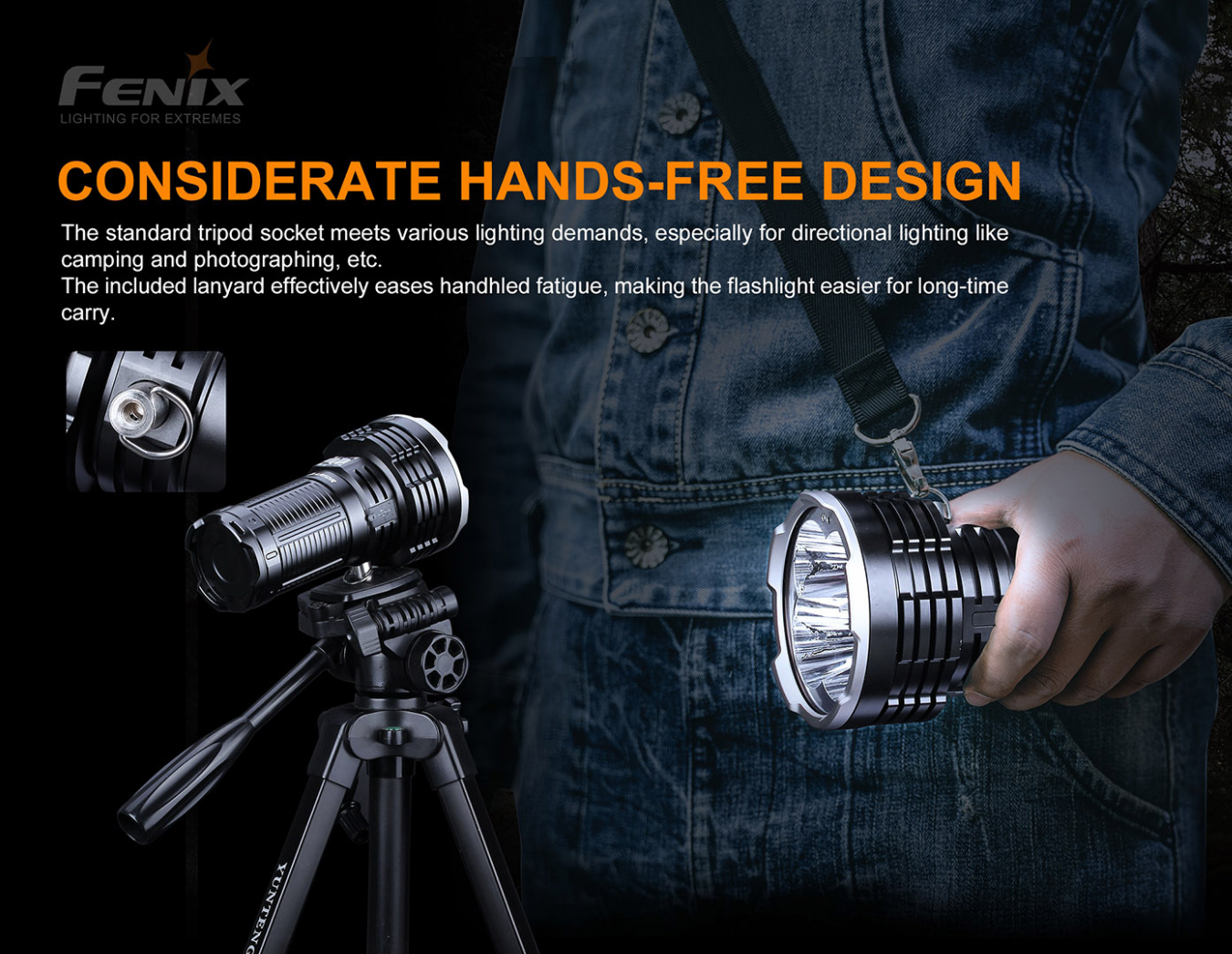 Fenix LR50R 4 x Luminus SST70 LED 12000L Rechargeable Flashlight