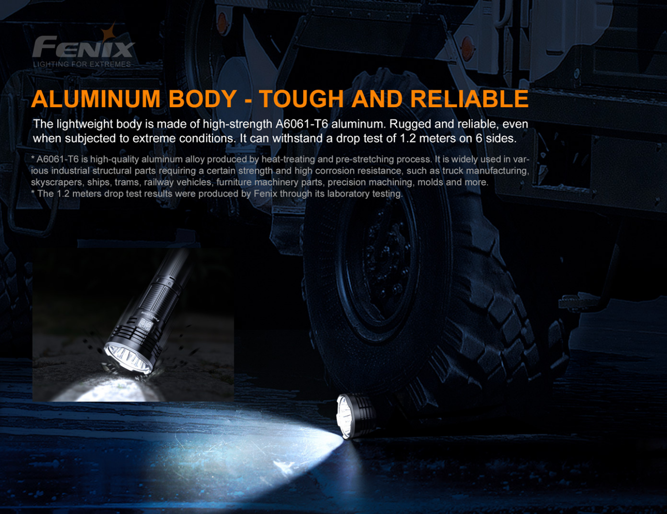Fenix LR50R 4 x Luminus SST70 LED 12000L Rechargeable Flashlight