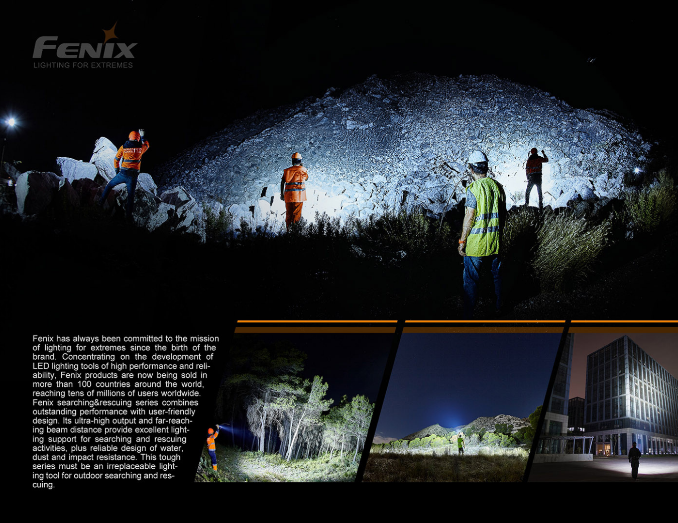 Fenix LR50R 4 x Luminus SST70 LED 12000L Rechargeable Flashlight