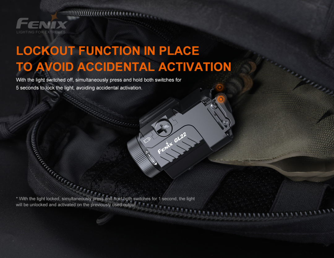Fenix GL22 750 Lumens Cool White With Red Laser Tactical Light
