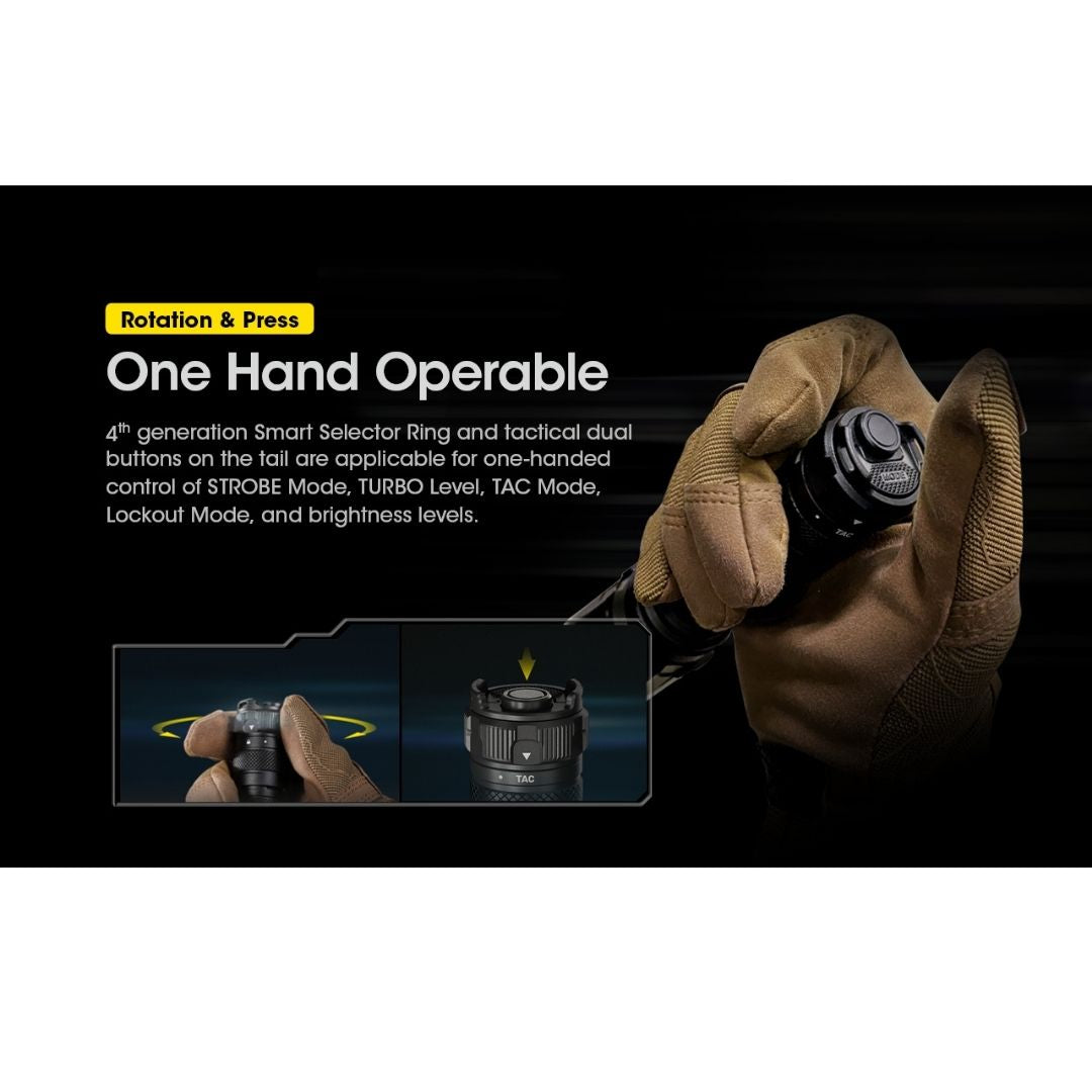 Nitecore SRT7i LUMINUS SFT-70 LED SmartRing Rechargeable Tactical Flashlight