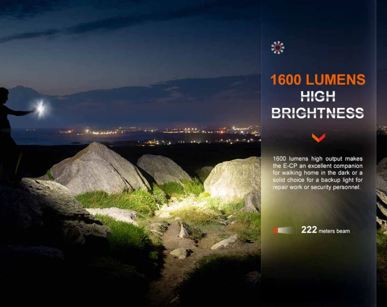 Fenix E-CP Luminus SST40 LED 1600L Power Bank Flashlight