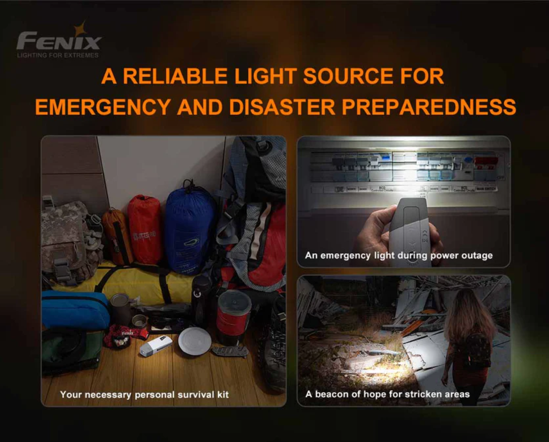 Fenix E-Star LED 100L Portable Hand-Pressing Emergency Rechargeable Flashlight