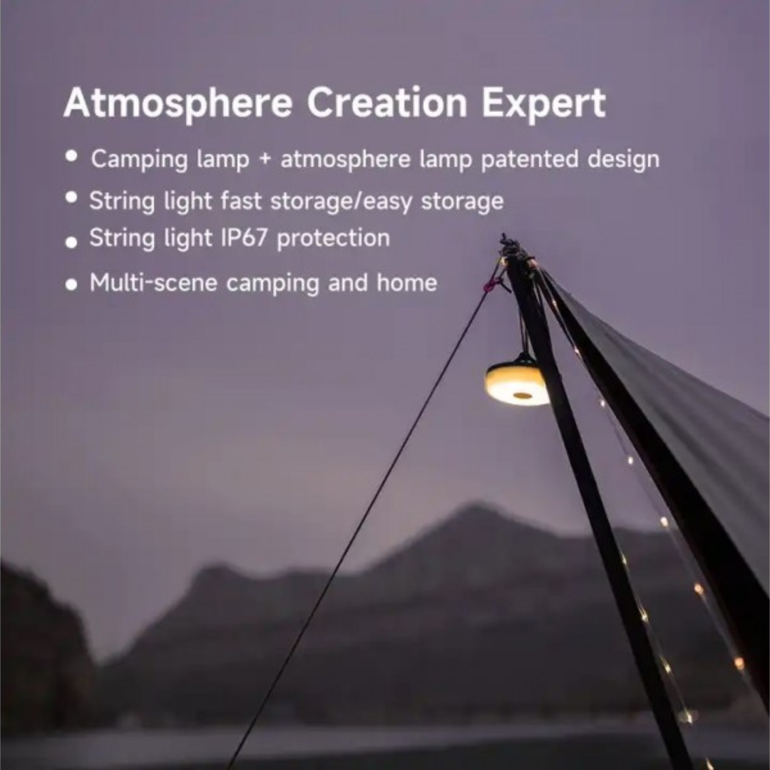 NexTool Milky Way 2-in-1 Camping Lamp NE20233 Lantern Portable Hand Cranked Retractable Ambient Decorative Lighting