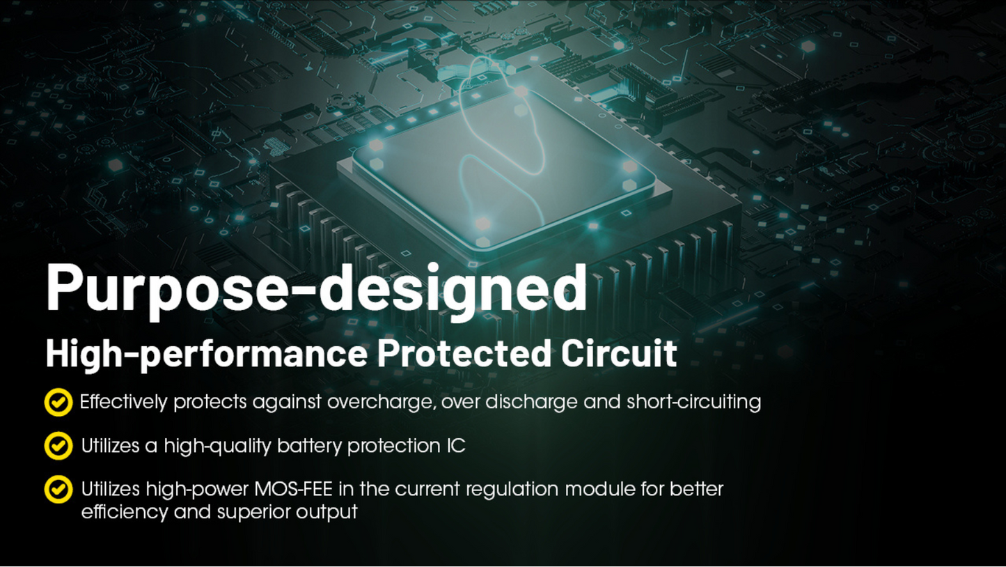 Nitecore RCR123 16340 950mAh 3.6V 2A High Performance Rechargeable Li-ion Battery NL169