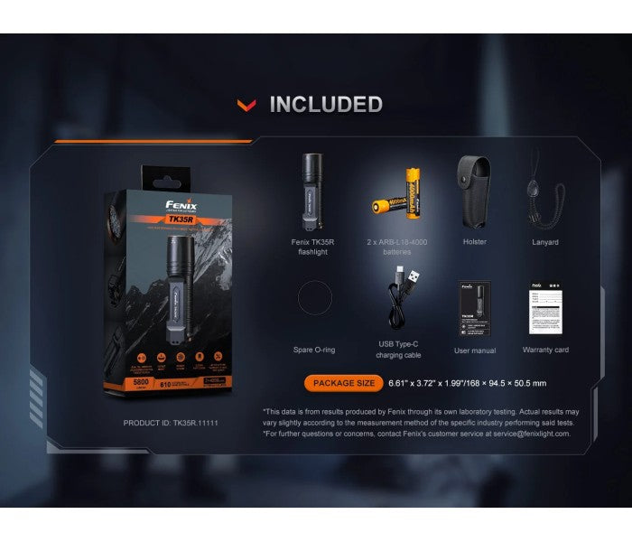 Fenix TK35R Luminus SFT25R LED 5800L + SST08 UV Multi-Mode Rechargeable Flashlight