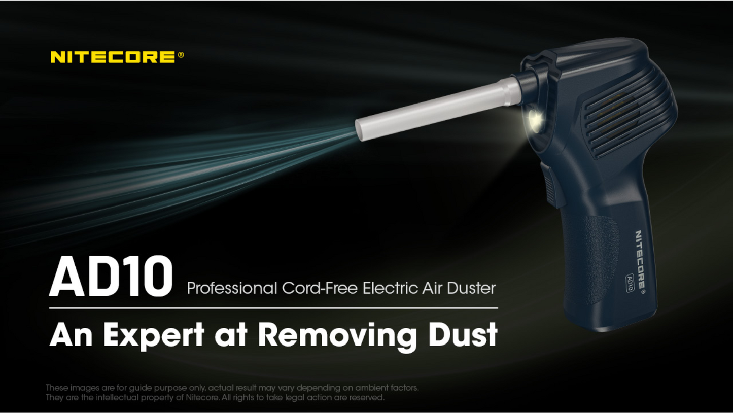 Nitecore AD10 Professional Cordless USB Rechargeable Air Duster Blower