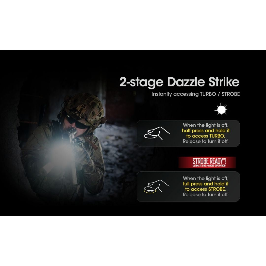 Nitecore SRT7i LUMINUS SFT-70 LED SmartRing Rechargeable Tactical Flashlight
